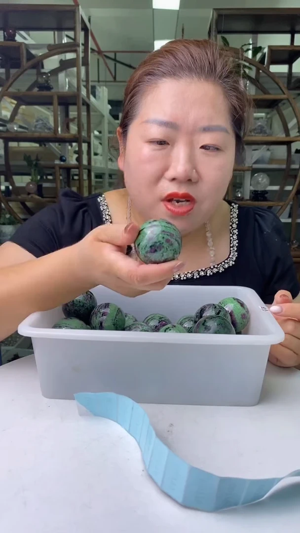 水晶珠宝半成品未镶嵌红绿宝球D770多样性发其一