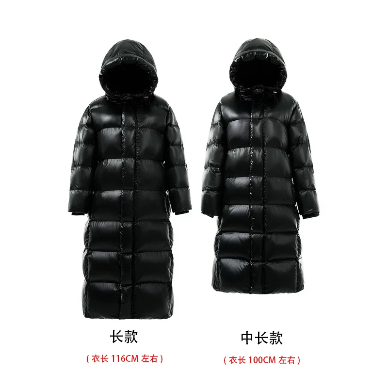 金钻系列90鹅绒羽绒服保暖显瘦宽松长款加厚云感过膝超长款8001