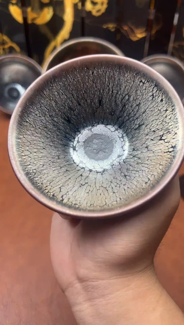 茶盏斗笠焦金滴11