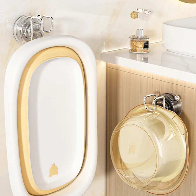 deHub吸盘挂钩免打孔洗脸盆收纳架子卫生间盆子置物架放脸盆挂钩