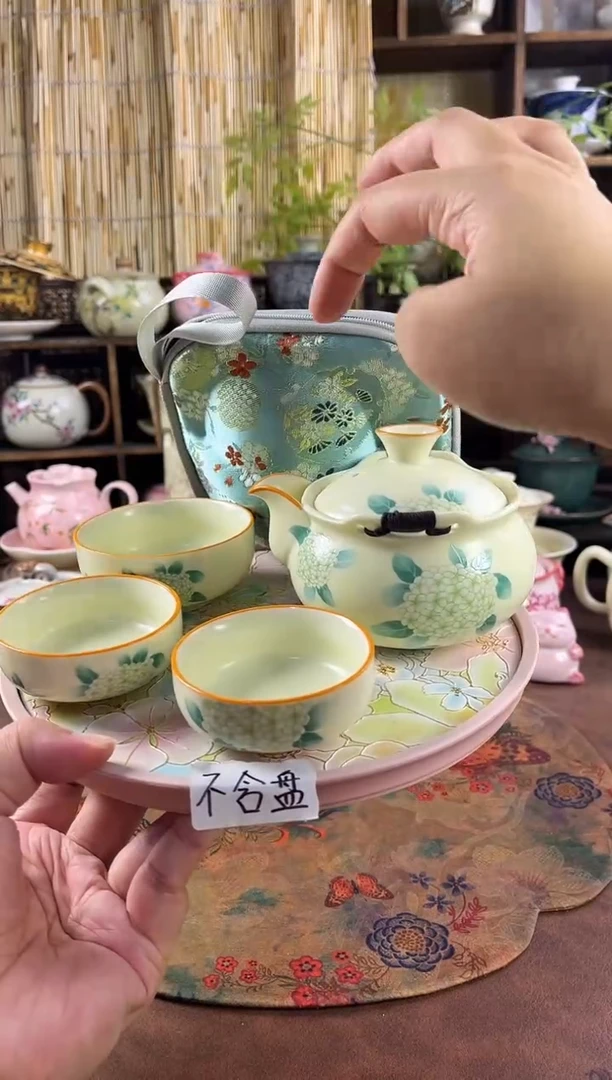 1壶3杯1个提溜1个包包 不含盘的