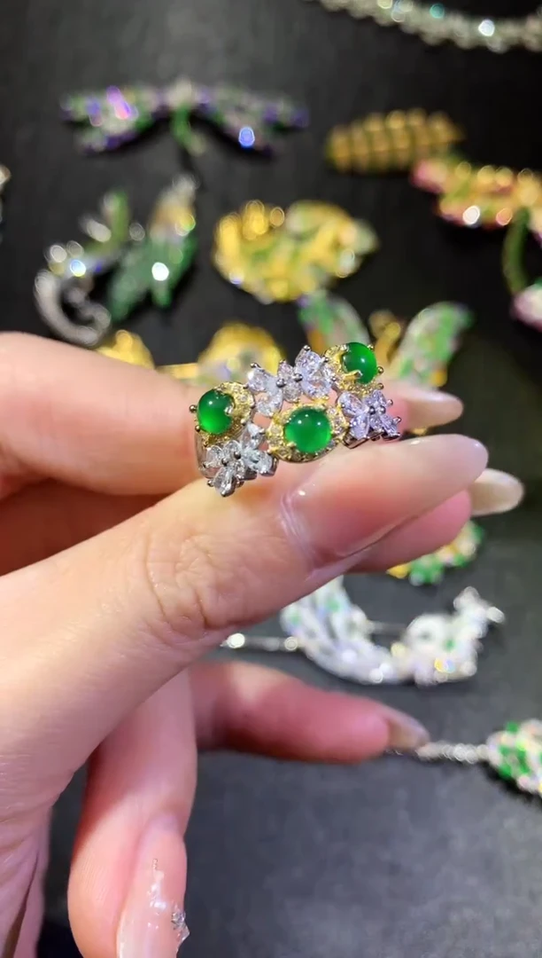 【闪购商品】翡翠戒指银S925镶嵌187戒指（多样性发货一件