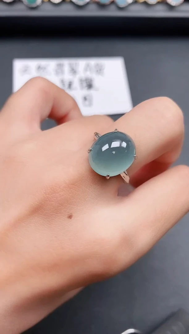 银S925镶嵌戒指翡翠111111