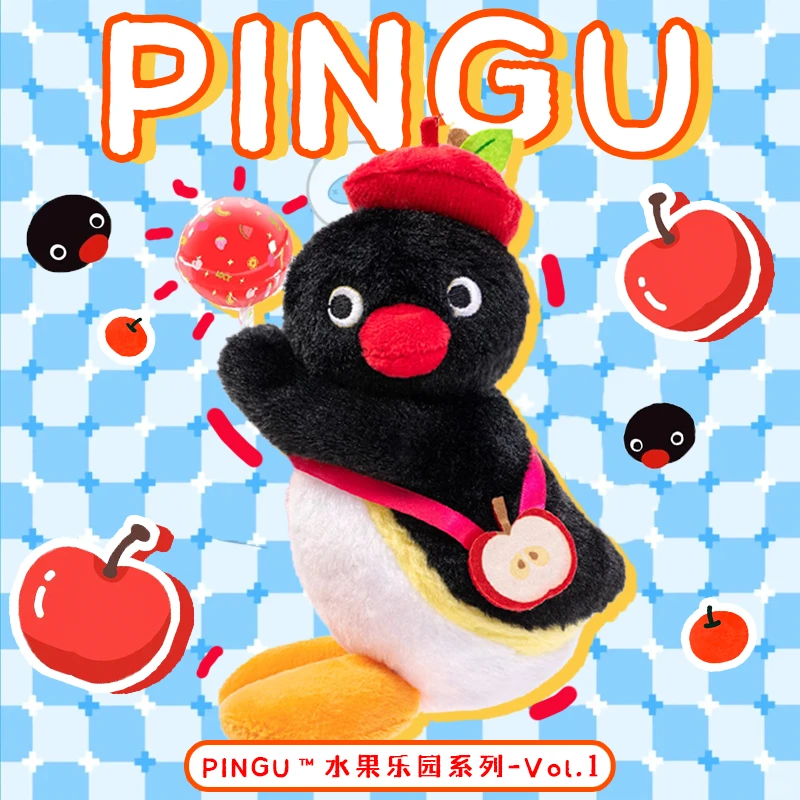 灵动PINGU棒棒绒水果乐园棒棒糖企鹅毛绒玩偶公仔包包挂件礼物