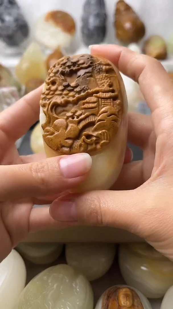 石材古青石棉纹正常不退换山水