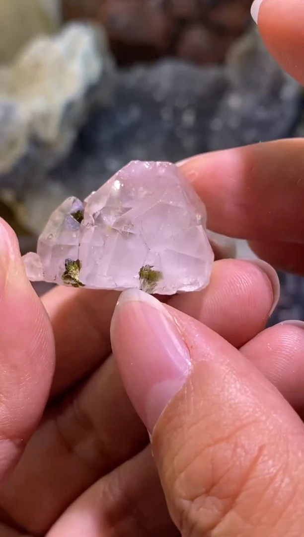 未镶嵌珠宝半成品水晶59号 粉红色小城堡花园水晶