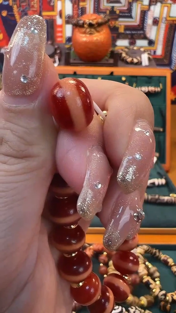 玛瑙/玉髓（覆膜）颈饰合金D***a33.（微瑕）