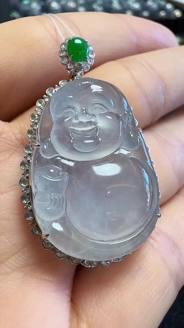 【闪购商品】翡翠吊坠(不含链)18K金镶嵌吊坠