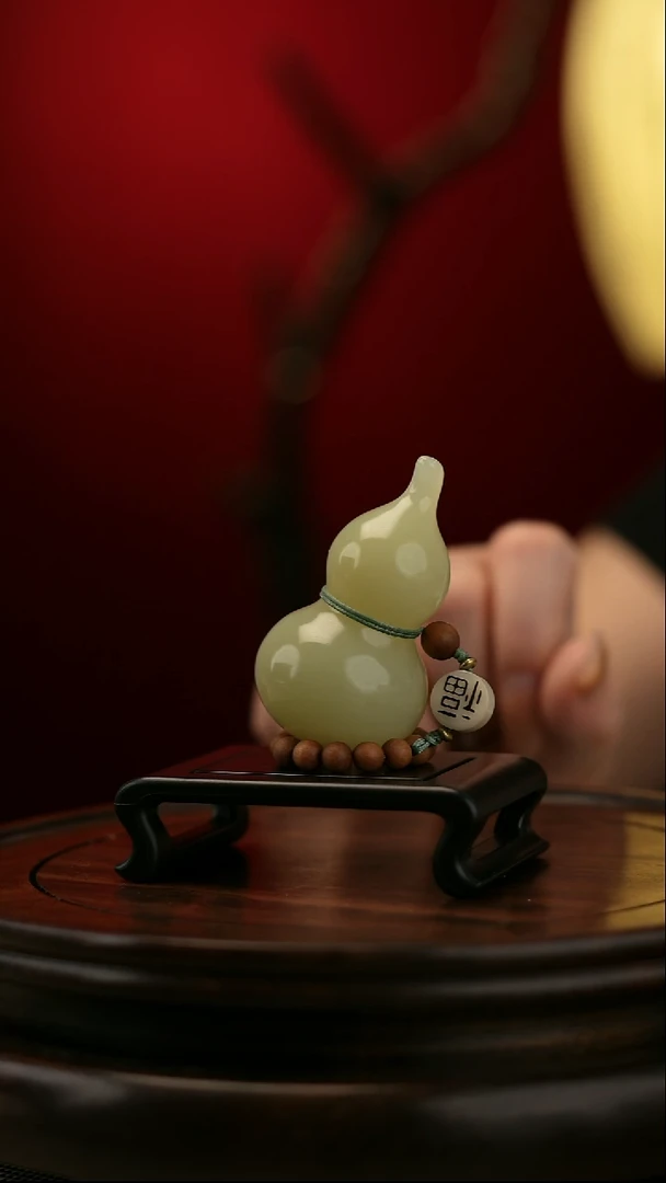 玉【手捻玉福禄】天然玉石手把件