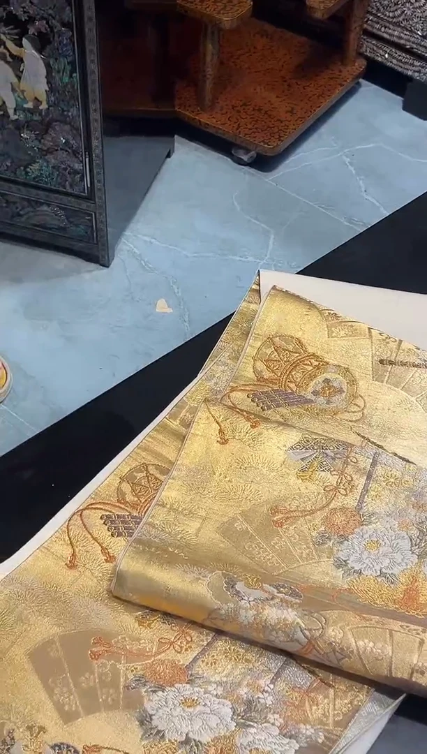 西阵织 全金线 长桌旗（4.2m）