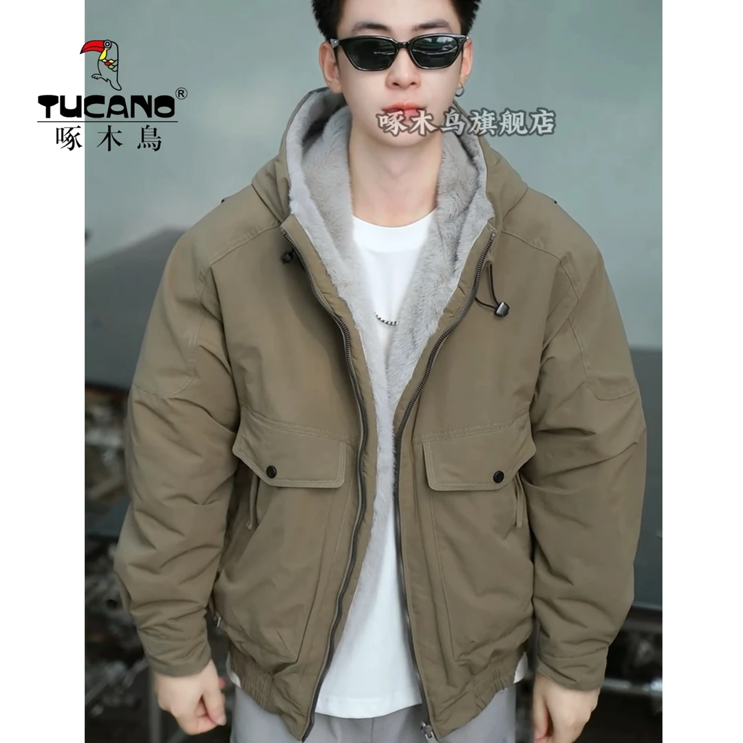 TUCANO/啄木鸟2025（双面穿座山雕）双色重磅水洗抗寒加绒保暖外套