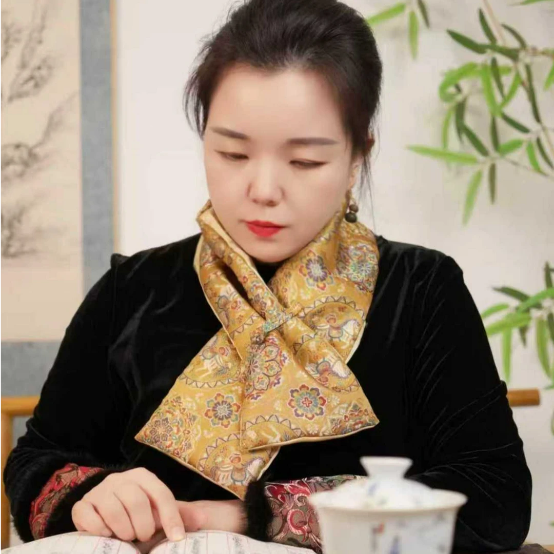 宋锦蚕丝围巾 天然香料围巾