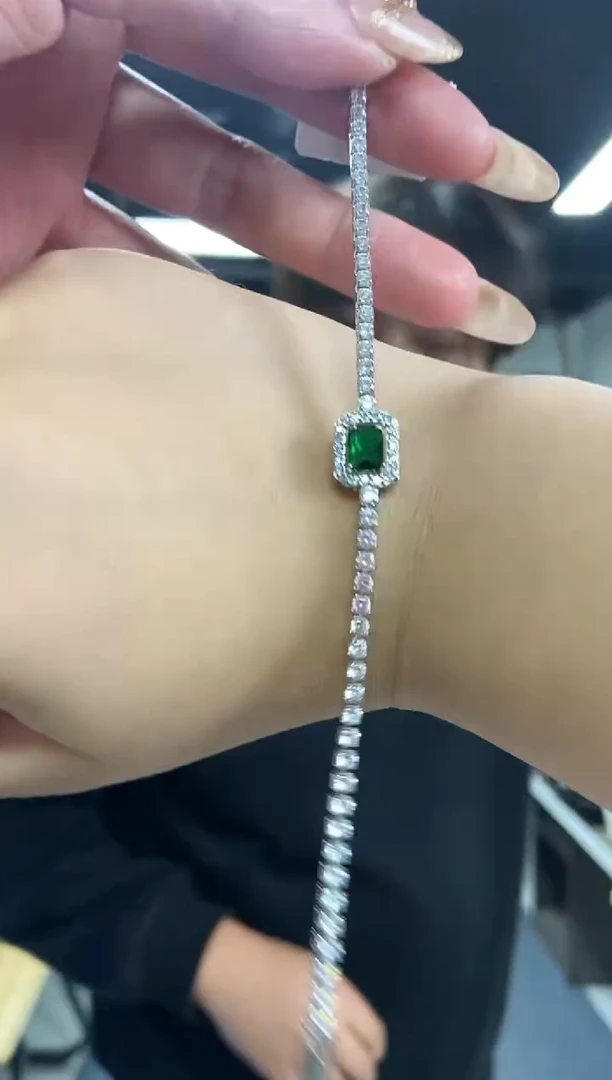 【闪购商品】祖母绿手链未镶嵌多样性发其一颜色微差