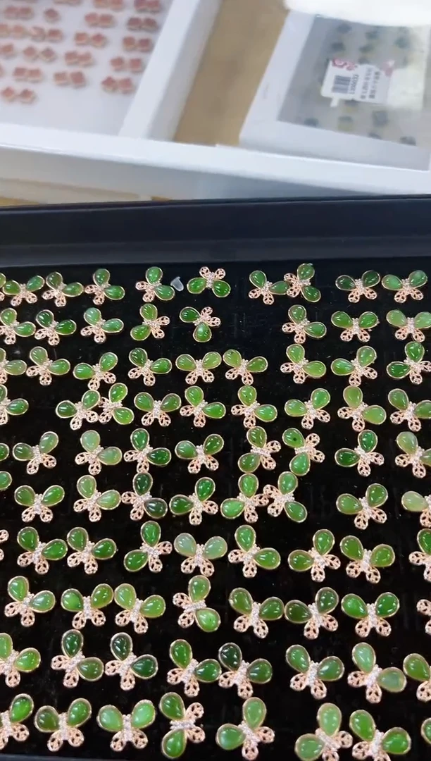 和田玉未镶嵌耳饰1300037多样性发一对