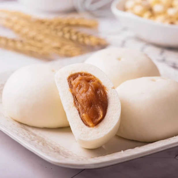 【顺丰包邮次日达】广式早餐广东特色包子莲蓉包300克6个广州风味早点粤式早茶广式早茶