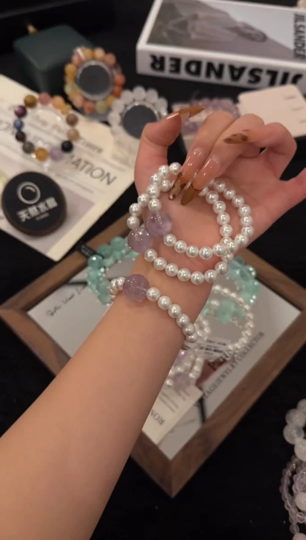 未镶嵌手链水晶紫水晶x3562