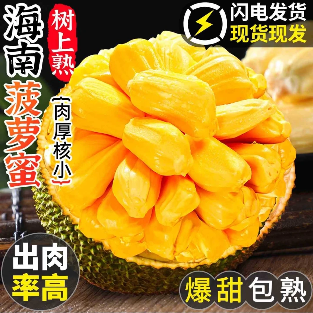 c【确认生熟在食用】正宗海南三亚干苞黄肉菠萝蜜新鲜热带水果产地