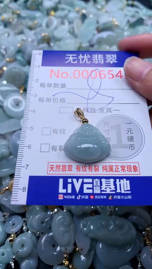 翡翠未镶嵌吊坠(不含链)6543