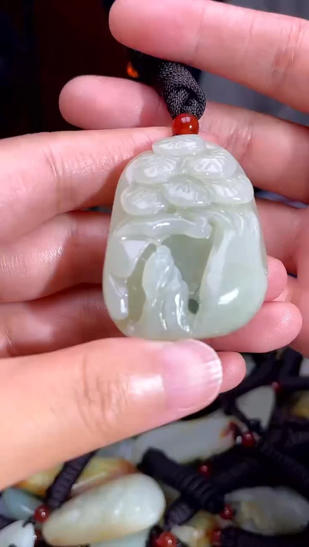 和田玉未镶嵌挂件1