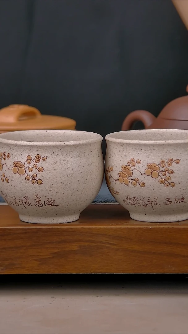 茶壶紫砂杯子发两个88