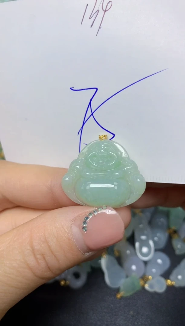 【闪购商品】翡翠挂件18K金镶嵌 天然翡翠A货