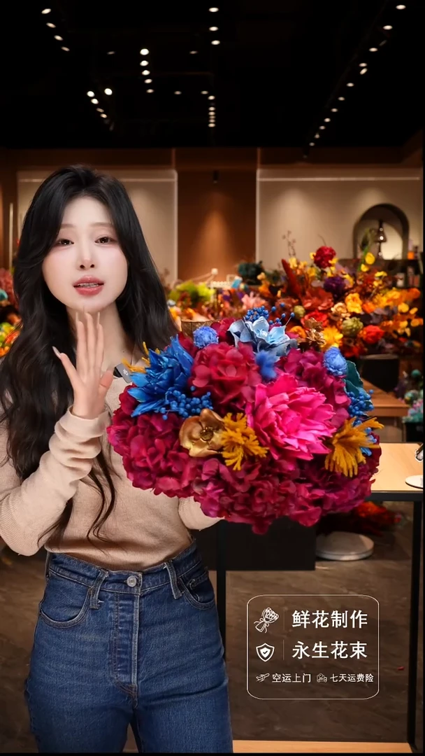 手工艺品琉璃手工花器花束空运包邮送货上门-以图片为准