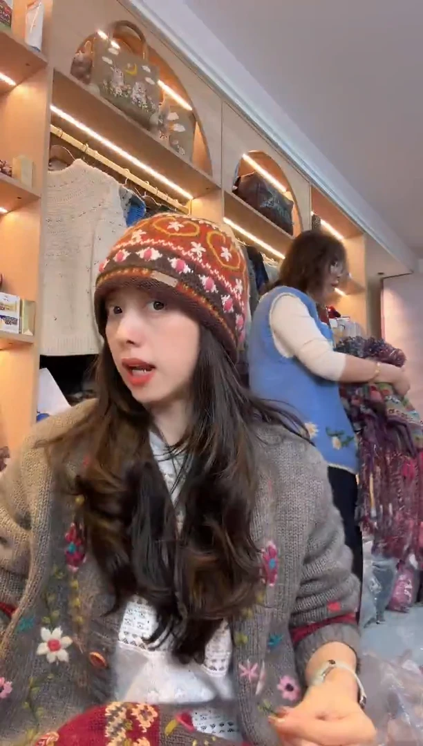 羊毛美拉德爱心帽