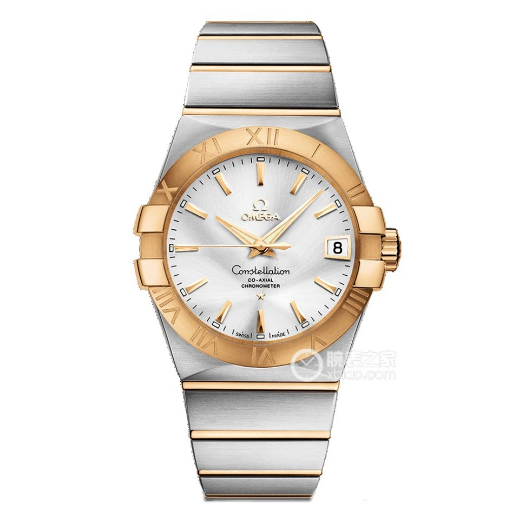 99新 Omega/欧米茄 星座/38盘/新款黄金白盘机械男款/原65200/单