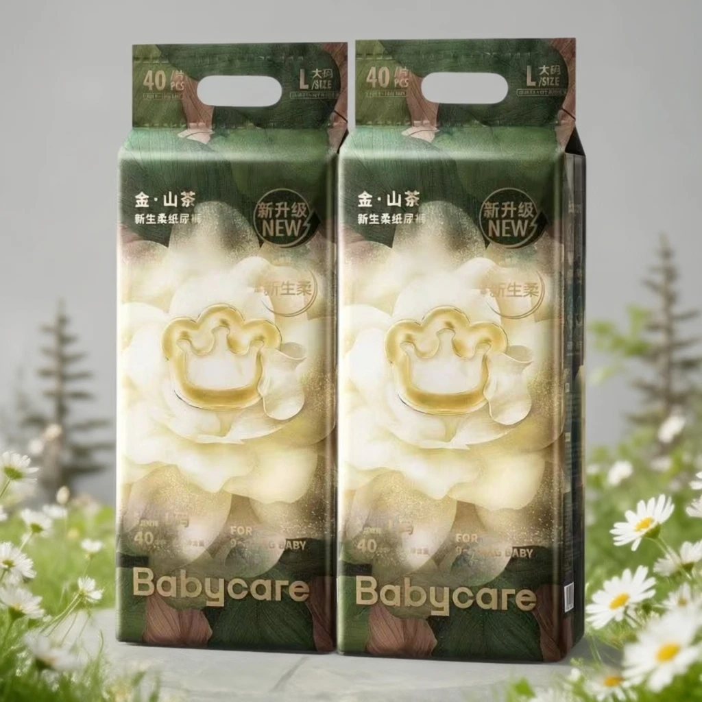 babycare金山茶花纸尿裤超薄透气婴儿尿不湿亲肤花苞腰围高端by1