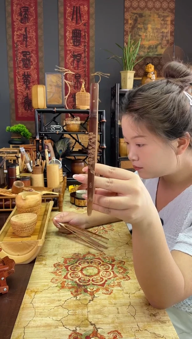 老煤竹茶夹纯手工