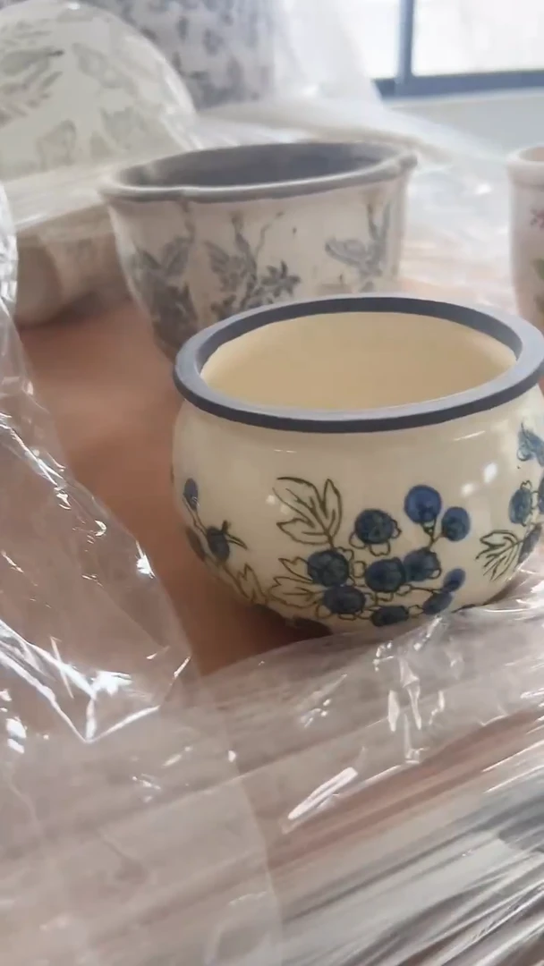 【闪购商品】陶瓷花盆高8cm内径9.5cm