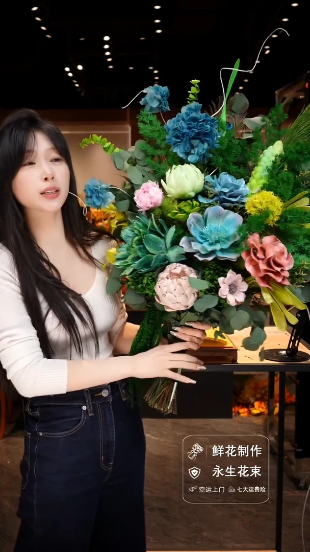 手工艺品琉璃手工花器花束空运包邮送货上门-以图片为准