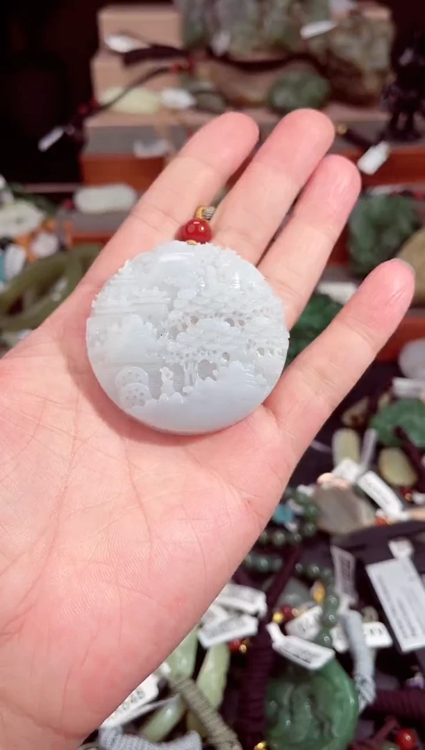 和田玉未镶嵌颈饰拍一发一