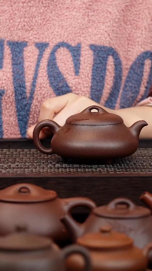 【闪购商品】紫砂茶壶预售汉棠石瓢 180cc 平台底曹清
