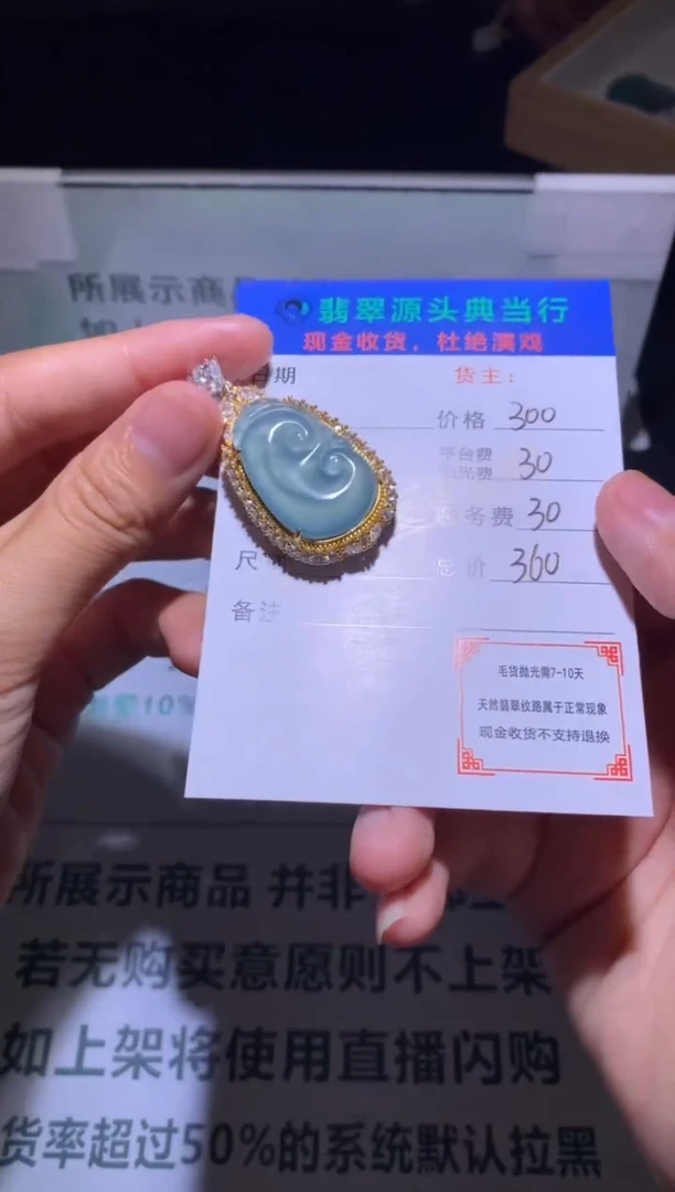 翡翠银S925镶嵌颈饰-净货-多样性发货