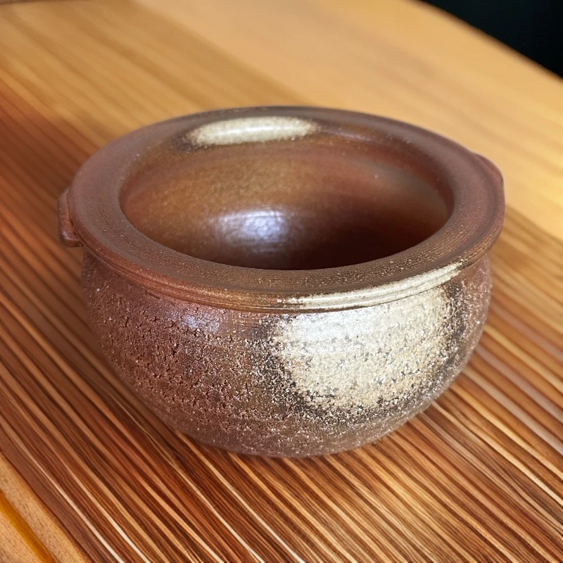 【信乐烧  绯色小钵】日本进口信乐烧手作陶土钵家用酱料碟