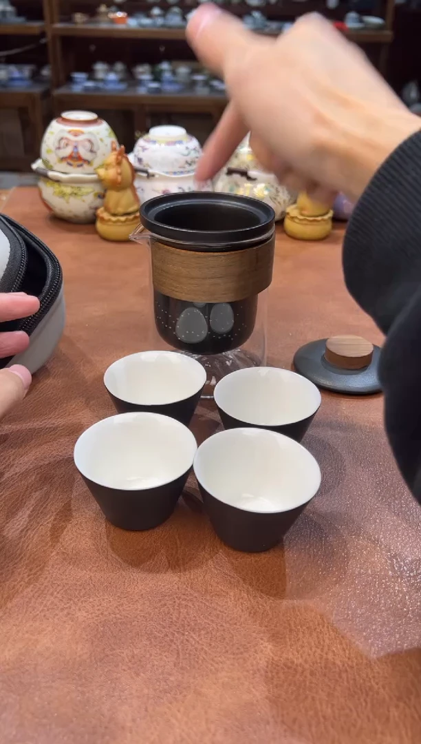 真的很便宜会开片的旅行茶具