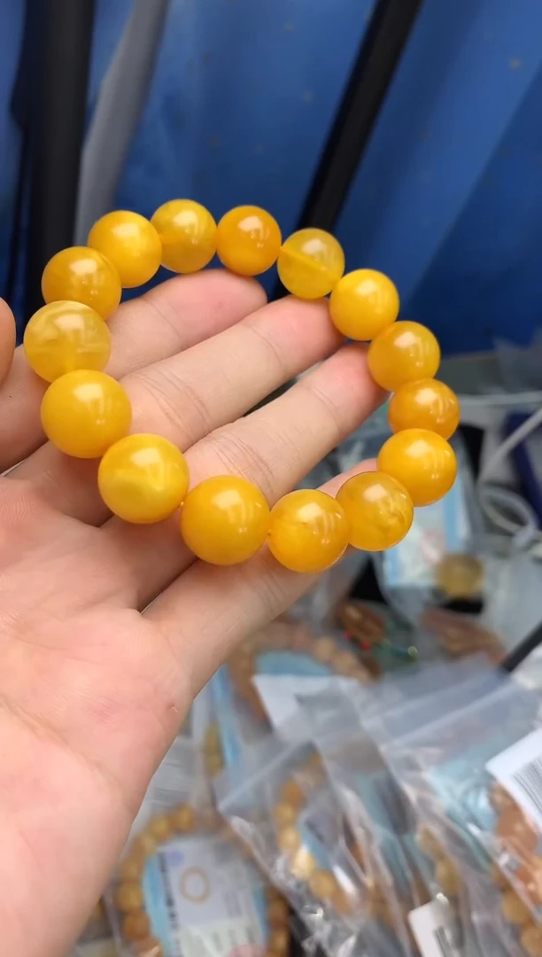 未镶嵌蜜蜡裸石手串
