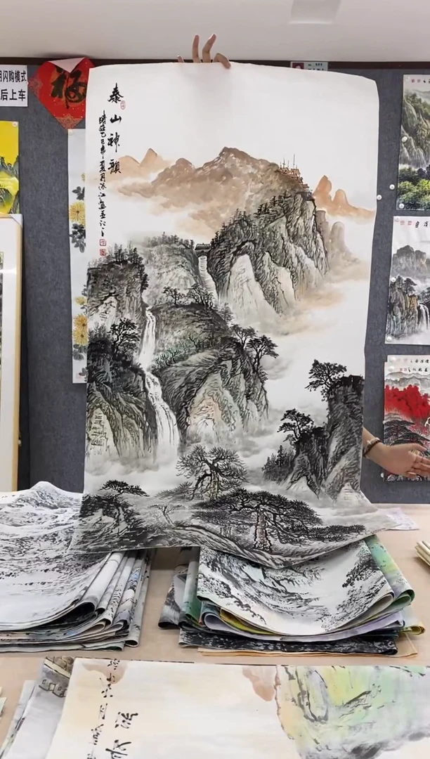 国画沈泳江 手绘 四尺整张138*68cm