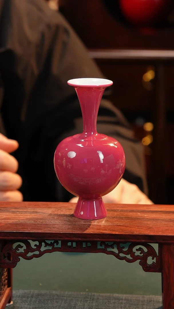 【闪购商品】摆件纯手工原创高温瓷器〖胭脂红〗