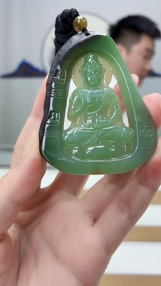 未镶嵌定制翡翠5028zm-毛货挂件22观音
