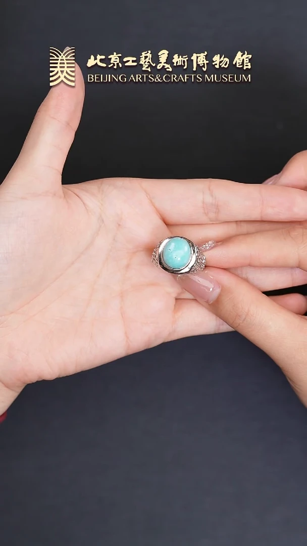 绿松石银S925镶嵌戒指B0511GMD096戒指