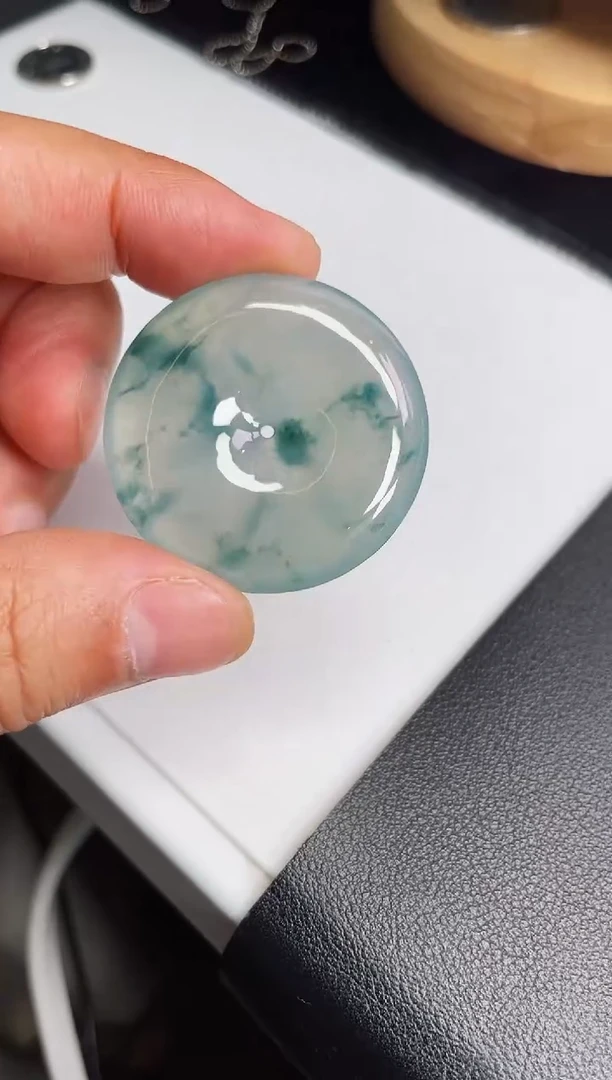 颈饰未镶嵌翡翠【27】平安扣37.1   7mm