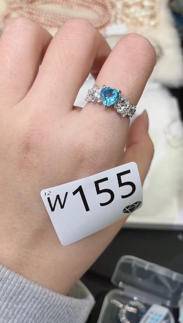 银S925镶嵌托帕石戒指多样性发一W155