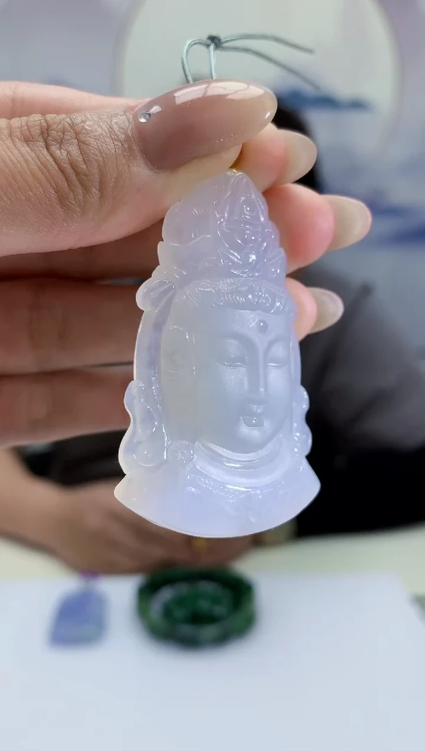定制翡翠未镶嵌5060MM-毛货挂件