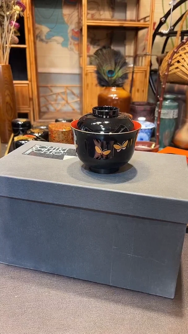 盖碗五只 大漆漆器大漆漆器大漆漆器