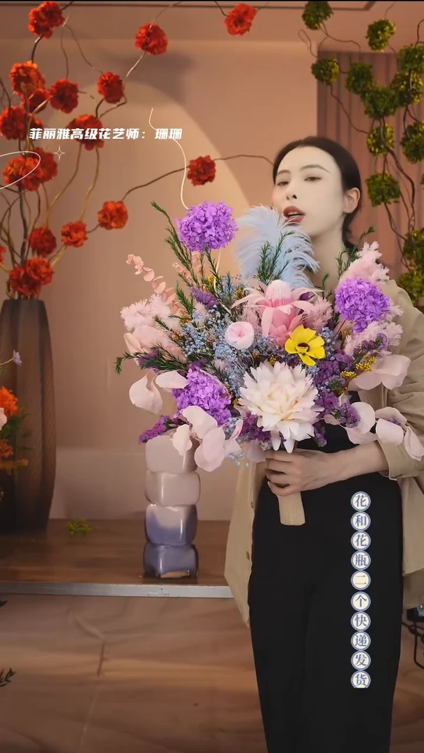 琉璃手工艺品：图片款单花束