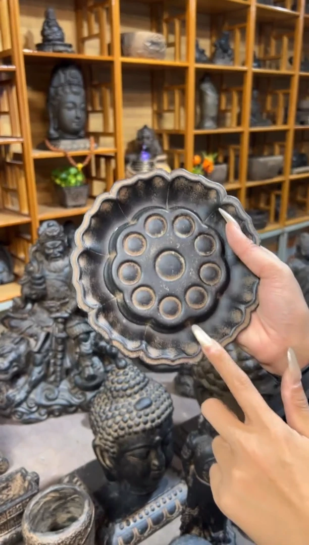 陶土【火山泥】莲蓬壶承