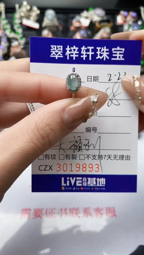 【闪购商品】翡翠戒指银S925镶嵌/9893