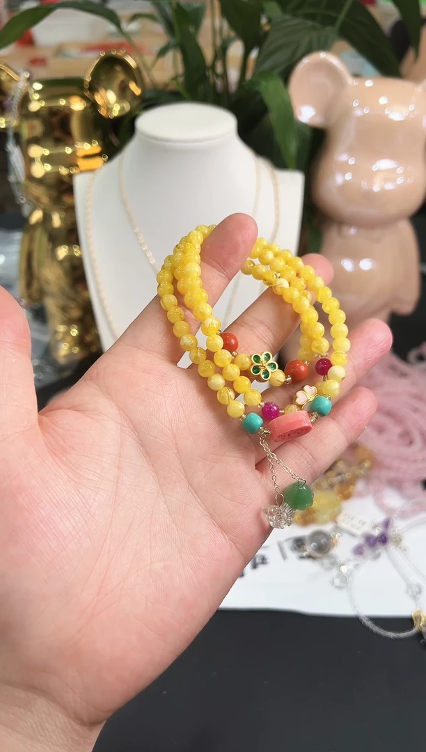 未镶嵌颈饰蜜蜡设计款项链